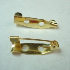 3/4" (20mm) Gold Plated Brooch Pins