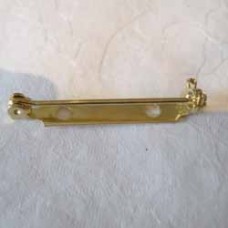 1.5" (37mm) Gold Plated Bar Pins with Locking Bar - Pack of 10