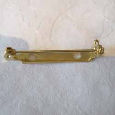 1.5" Gold Plated Bar Pins w/Locking Bar