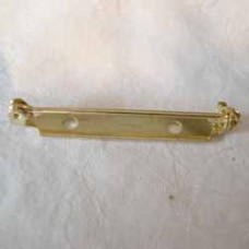 32mm Gold Plated Bar Pin w/Locking Bar