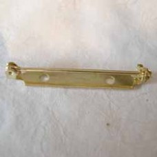 27mm Gold Plated Bar Pins with Locking Bar - Pack of 10