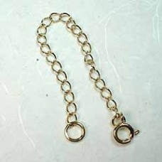 3" (85mm) Silver Necklace Extender Chains with Clasp - Pack of 2