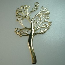 29x41mm Gold Plated Tree Pendant