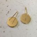 12mm ID Gold Stainless Steel Bezel Earrings with Hooks