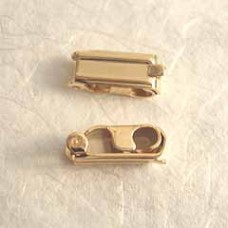 5x13mm Fold Over Clasps - Gold Plated - Pack of 10