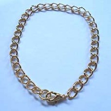 20cm Gold Plated Heavy Curb Chain Bracelet - Each