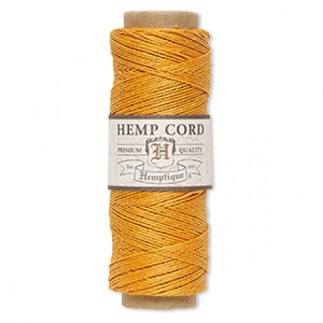 .5mm (10lb) Hemptique Hemp Cord - Gold - 205ft