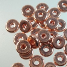 8mm Greek Ceramic Washer Beads - Copper Plated