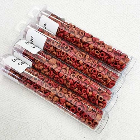 3mm Greek Metallized Ceramic Seed Beads - Copper Autumn - 6.2gm vial