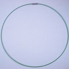 18" (45.7cm) 1mm Leaf Green Stainless Steel Choker w-Magnetic Clasp - Each