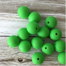 15mm Baby-Safe Silicone Round Beads - Green