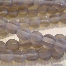 5mm Black Diamond Matte Czech Melon Beads - Pack of 50