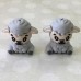 30x27mm Baby-Safe Teething Beads or Knitting Needle Protector Tips - Grey Lamb - Per pair 30x27mm Baby-Safe Teething Beads or Knitting Needle Protector Tips - Grey Lamb - Per pair