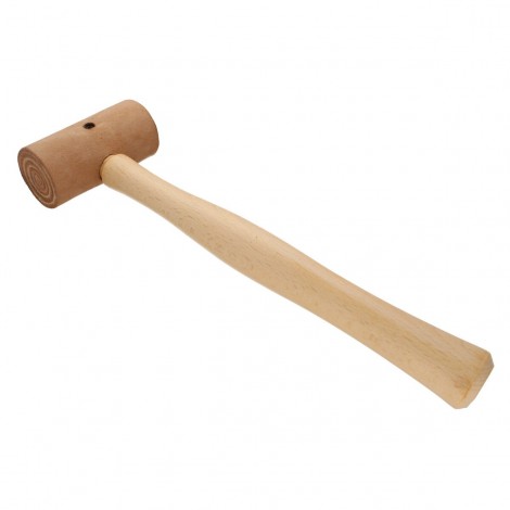 Rawhide Mallet with Wooden Handle - 1.5" (37.5mm) Diameter Head 