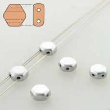 6mm Cz 2-Hole Honeycomb Beads - Bronze Aluminium - Pack of 30