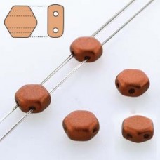 6mm Cz Honeycomb Beads - Crys Bronze Fire Red - Pack of 30
