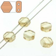6mm Cz 2-Hl Honeycomb Beads - Crys Beige Luster - Pack of 30