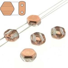 6mm Cz 2-Hl Honeycomb Beads - Crystal Capri - Pack of 30