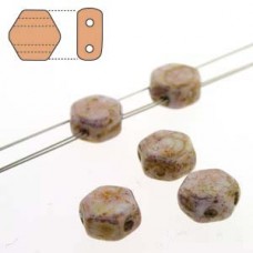 6mm Cz 2-Hl Honeycomb Beads - Senegal Purple