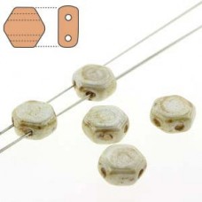 6mm Cz 2-Hl Honeycomb Beads - Honey Drizzle - Pack of 30