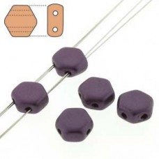6mm Cz 2-Hole Honeycomb Beads - Pastel Bordeaux - Pack of 30