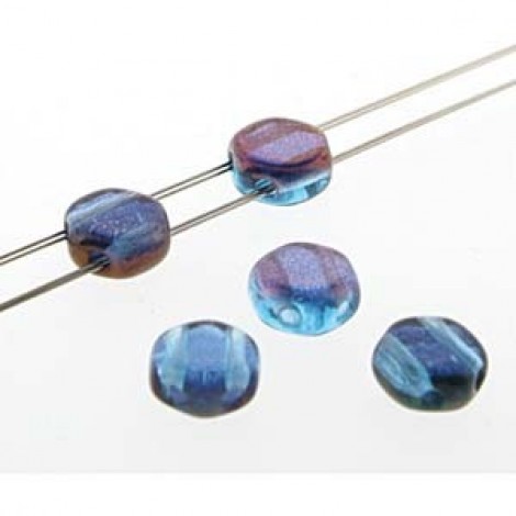 6mm Cz Honeycomb Beads - Aqua Bronze Lstr  - Pack of 30