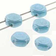 6mm Cz Honeycomb Beads - Blue Turq Shimmer