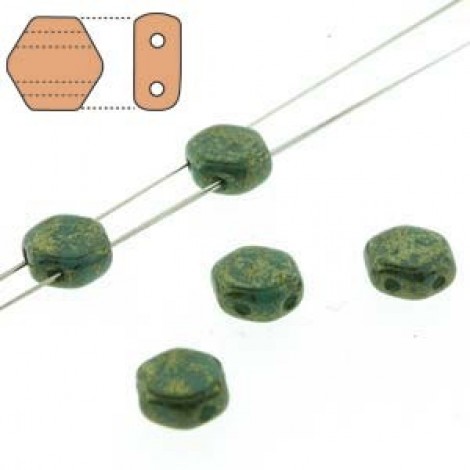 6mm Cz 2-Hl Honeycomb Beads - Green Turquoise Lumi - Pack of 30 6mm Cz 2-Hl Honeycomb Beads - Green Turquoise Lumi - Pack of 30