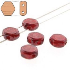 6mm Cz Honeycomb Beads - Ruby Bronze Luster - Pack of 30