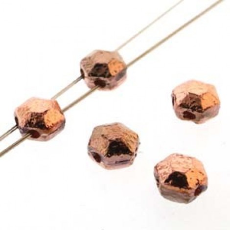 6mm Honeycomb Jewel Beads - Chiseled Capri- Pack of 30