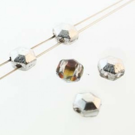 6mm Honeycomb Jewel Beads - Chiseled Heliotrope- Pack of 30