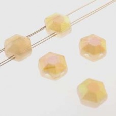 6mm Honeycomb Jewels - Chiseled Opal Yellow Rainbow- Pack of 30
