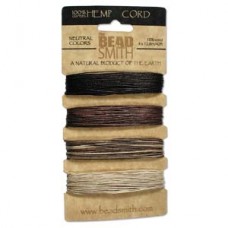 0.5mm (10lb) Beadsmith Hemp Cord - Neutrals - 4 Colours (36m)