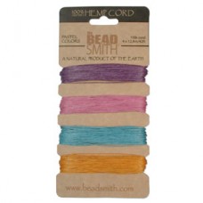 Beadsmith Pastel Colours Hemp .5mm - 4 colour card
