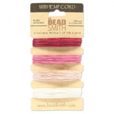 Beadsmith Ruby Shades Hemp .5mm - 4 colour card