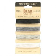 .5mm Beadsmith Hemp Cord - Onyx Shades x 4