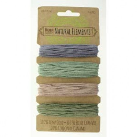1mm (20lb) Beadsmith Hemp Cord - Vintage Colours x 4 (36 metres) 1mm (20lb) Beadsmith Hemp Cord - Vintage Colours x 4 (36 metres)