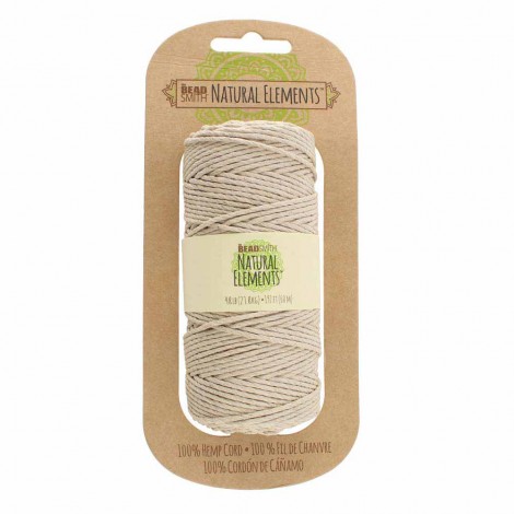 Beadsmith 2mm (48lb) Natural Hemp Cord - 197ft