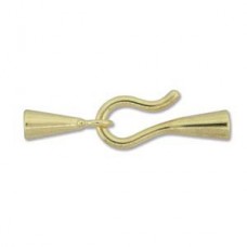 38x5mm (3.2mm ID) Gold Plated Hook & Eye Clasps