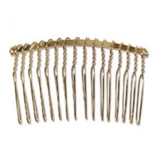 60mm Gold Plated Curved Hair Comb