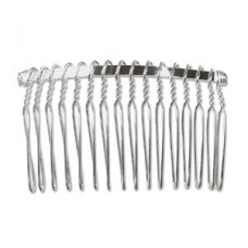 60mm Silver Plated Curved Hair Comb - Each
