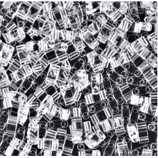 Miyuki Half-Tila Beads - Crystal - 50gm Bulk Pack