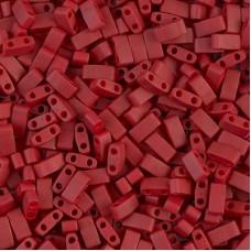 Miyuki Half-Tila Beads - Matte Metallic Brick Red - 7.8gm