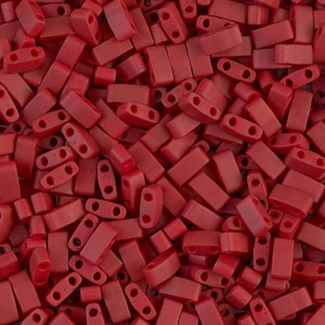 Miyuki Half-Tila Beads - Matte Metallic Brick Red - 7.8gm Miyuki Half-Tila Beads - Matte Metallic Brick Red - 7.8gm