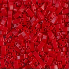 Miyuki Half-Tila Beads - Opaque Red - 7.8gm