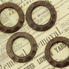 16mm Vintaj Natural Brass Small Open Gears - Pack of 6