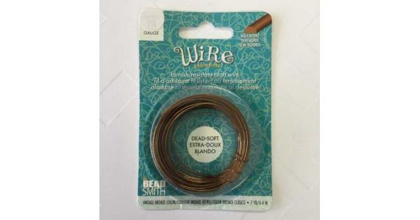 21 Gauge Square Vintage Bronze Craft Wire, 7 Yards 