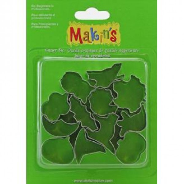 3 piece Makin's Clay Maple Leaf Cutter Set 