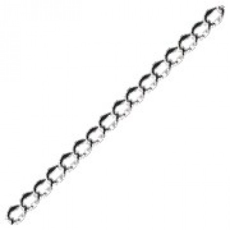 3.5mm Hammered Nickel Plated Silver Curb Chain