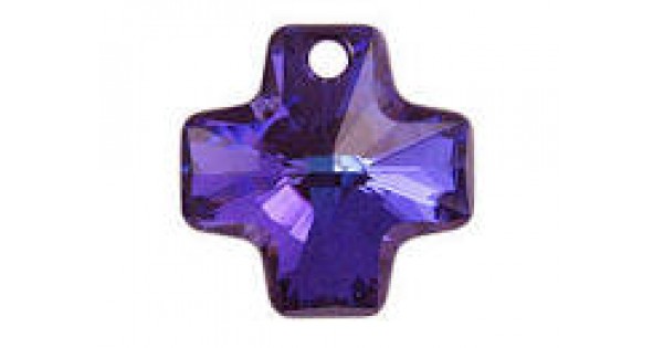 20mm Swarovski 6866 Cross Pendant Heliotrope Each Crystal